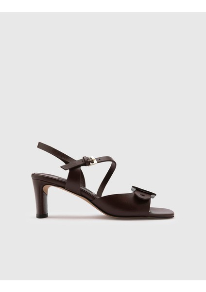 Vince Hakiki Deri Kadın Kahverengi Topuklu Sandalet modelleri