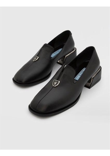 Filippa Hakiki Deri Kadın Siyah Topuklu Ayakkabı fırsatları