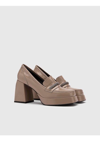 Azalea Hakiki Rugan Deri Kadın Vizon Topuklu Ayakkabı fiyatları