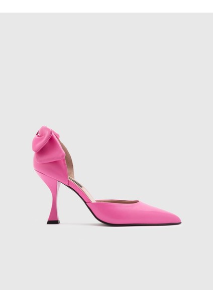 Javadd Deri Kadın Pembe Topuklu Sandalet modelleri