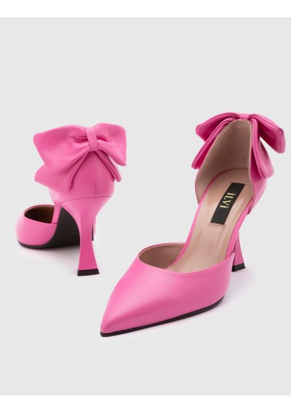 Javadd Deri Kadın Pembe Topuklu Sandalet fırsatları