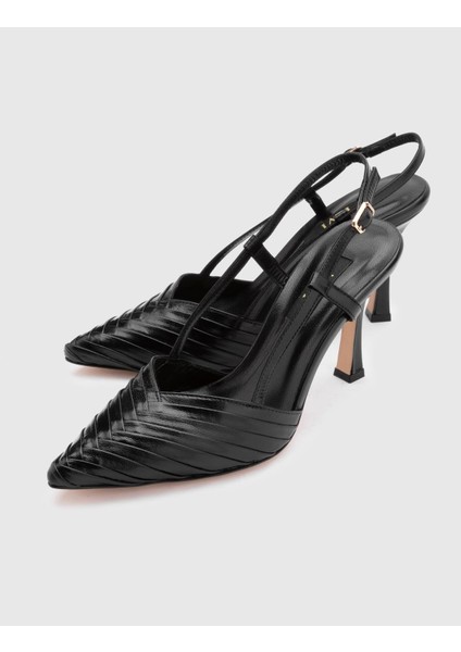 Ramona Deri Kadın Siyah Topuklu Sandalet fiyatları