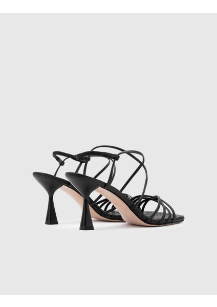 Hotaru Hakiki Deri Kadın Siyah Topuklu Sandalet indirimleri