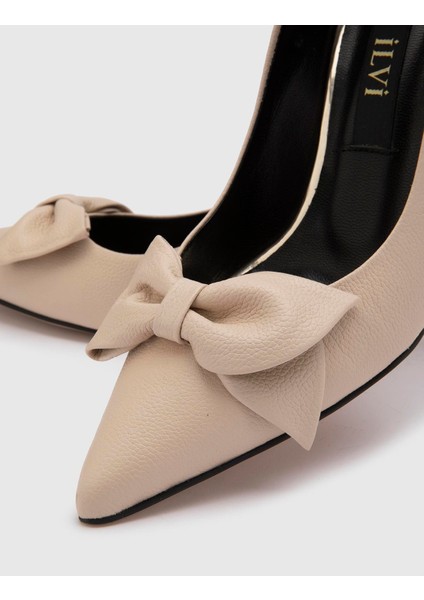 Madeira Hakiki Floter Deri Kadın Bej Stiletto fiyatları