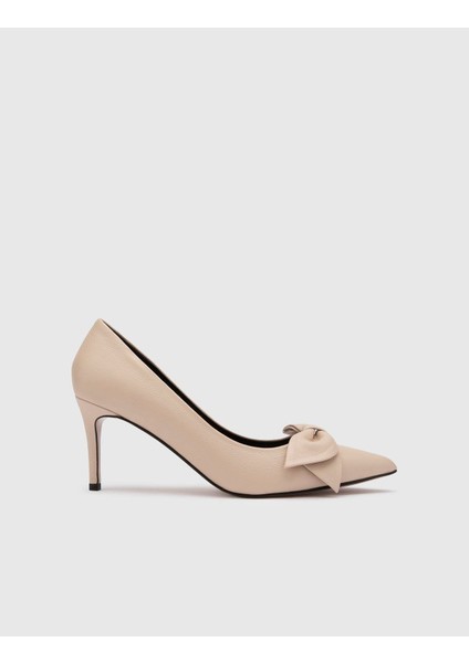 Madeira Hakiki Floter Deri Kadın Bej Stiletto modelleri