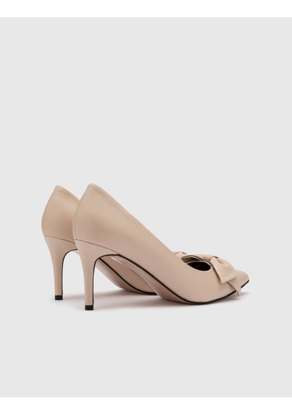 Madeira Hakiki Floter Deri Kadın Bej Stiletto fırsatları