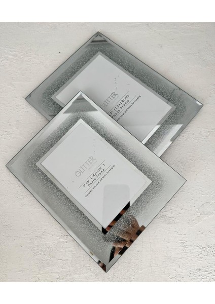 Aynalı Simli Çerçeve Gümüş 10x15 Cm fiyatları