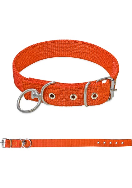 Savex Dokuma Köpek Boyun Tasması Turuncu 4*70 cm