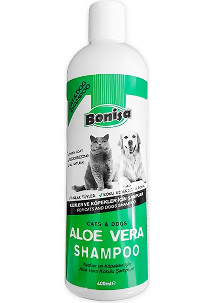 Kedi ve Köpek Şampuanı 400 ml Aloevera Kokulu