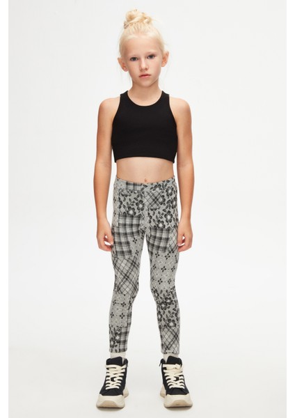 Cranky Kız Çocuk Örme Kışlık Desenli Tayt