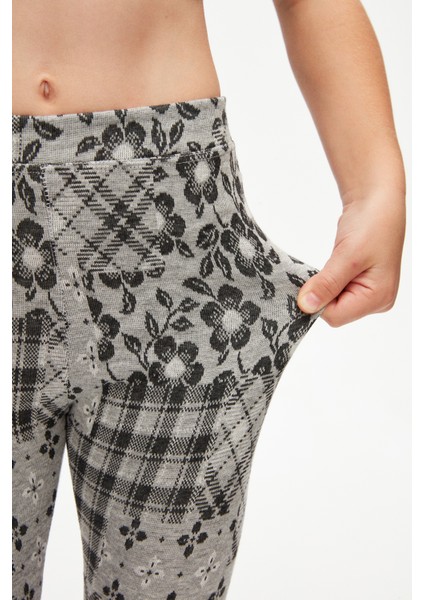 Cranky Kız Çocuk Örme Kışlık Desenli Tayt modelleri