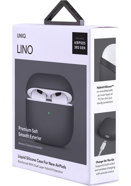 Airpods 4 (4. Nesil) Uyumlu Kılıf Lino Serisi Silikon Kablosuz Şarj Destekli Koruyucu