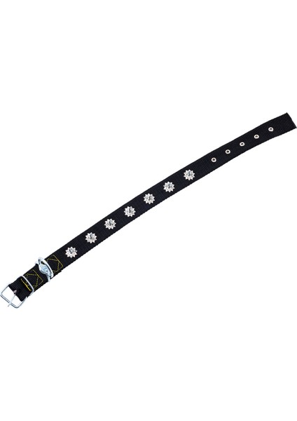 Savex Dokuma Çivili Köpek Boyun Tasması Siyah 4*70 cm