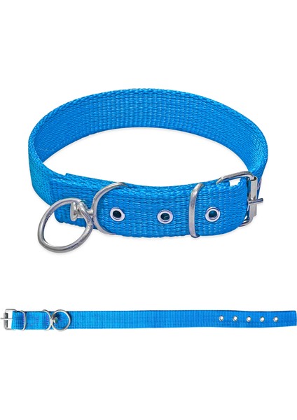 Savex Dokuma Köpek Boyun Tasması Mavi 2.5*50 cm