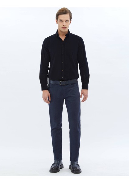 Lacivert Fitilli Regular Fit Dokuma Kadife Casual %100 Pamuk Gömlek fiyatları