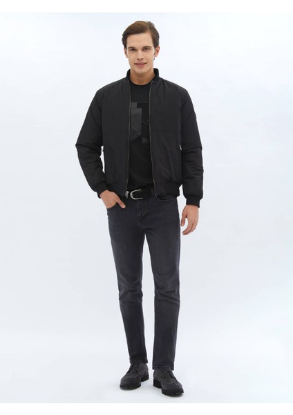 Antrasit Regular Fit Dik Yaka Casual Dokuma Mont indirimleri