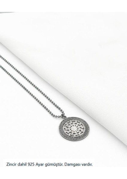 Viking Güneş Tılsımı Döngüsü Erkek Gümüş Kolye fiyatları