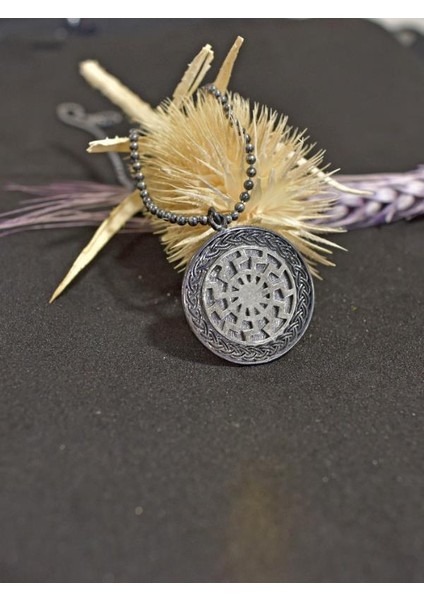Viking Güneş Tılsımı Döngüsü Erkek Gümüş Kolye modelleri
