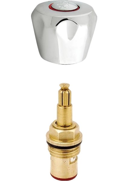 Musluk Başlığı Kafası Aç Kapa Pratik 1 Adet Batarya Yedek Başlık Salmastra fırsatları