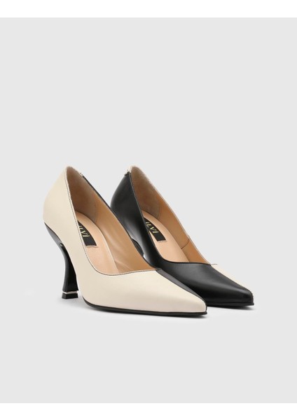 Fleur Hakiki Deri Kadın Siyah Topuklu Ayakkabı