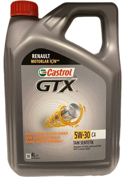 Gtx 5W-30 C4 4 Litre Motor Yağı (Üretim Yılı: 2024)