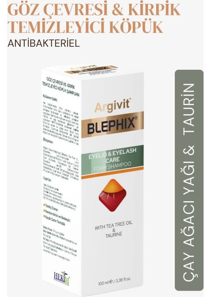 Blephix Göz Çevresi ve Makyaj Temizleme Köpüğü 100 ml