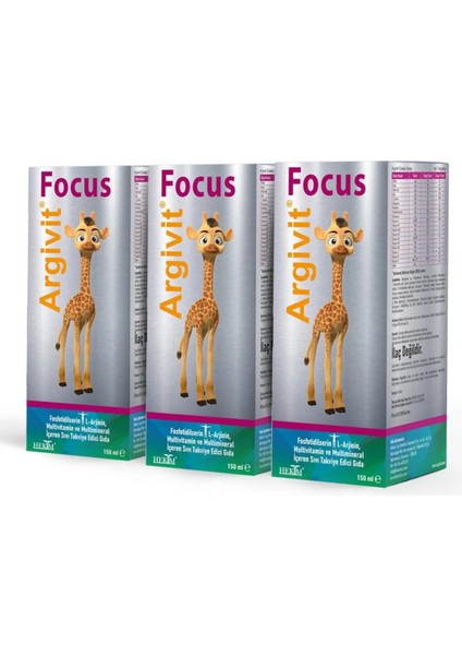 Focus 150 ml Şurup 3 Adet