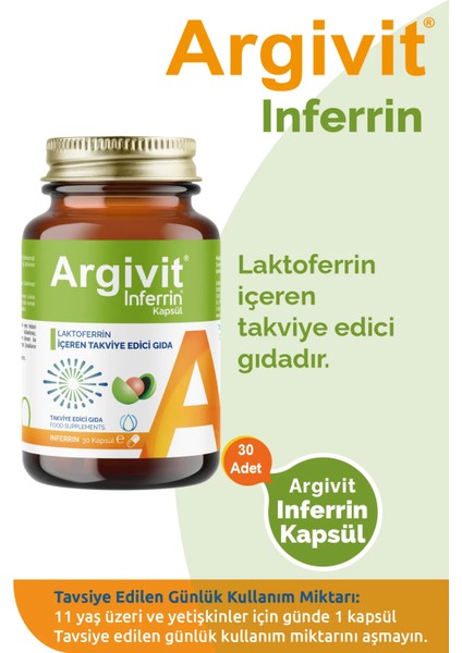 Inferrin Kapsül Laktoferrin Içeren Takviye Edici Gıda