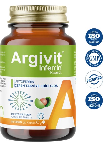 Inferrin Kapsül Laktoferrin Içeren Takviye Edici Gıda