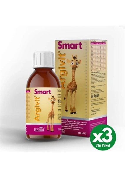 Smart Şurup 150 ml 3 Adet