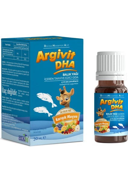 Dha, Balık Yağı Içeren Sıvı Takviye Edici Gıda 10 ml