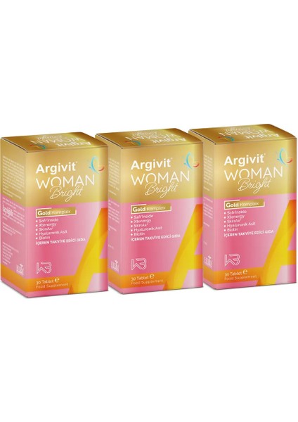 Woman Brıght Tablet 30 Tablet 3'lü Paket