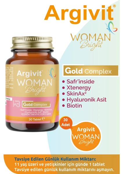 Woman Brıght Tablet 30 Tablet 3'lü Paket