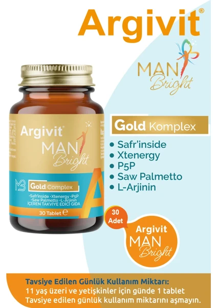 Man Bright Gold Kompleks Takviye Edici Gıda