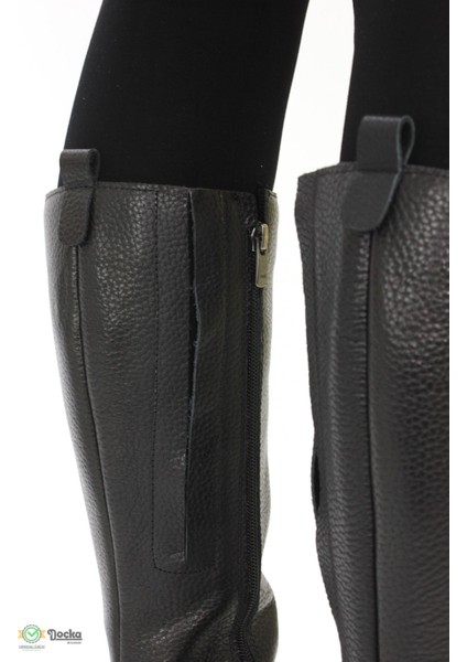 Kadın Deri Lastik Detaylı Kalın Topuklu Çizme M25/KC2060 indirimleri