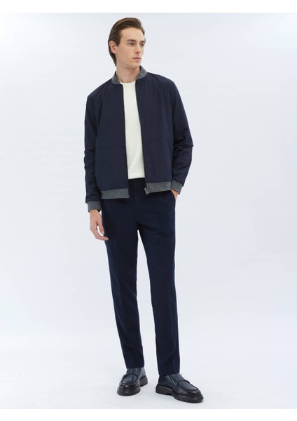 Lacivert Dokuma Mont modelleri