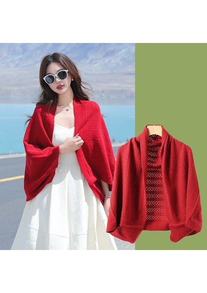 Kadınlar Için Düz Renk Büküm Püskül Şal, Modaya Uygun, Sıcak, Yumuşak, Kalınlaştırılmış, Tüm Uyumlu Eşarp, Yumuşak ve Mumsu, Seyahat Sonbahar ve Kış Büyük Şal (Yurt Dışından)