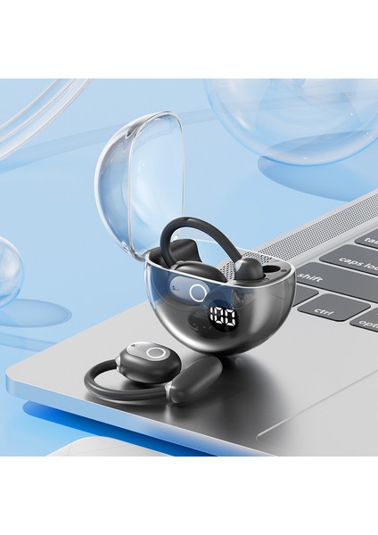 M80 Bluetooth Kulaklık Kablosuz Gürültü Azaltma Kulak Içi Spor Şeffaf Kulak Asılı Süper Uzun Pil Ömrü (Yurt Dışından)