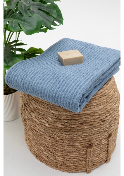 Line Luxury Pamuklu Banyo Havlusu 100X150 - Indigo fırsatları