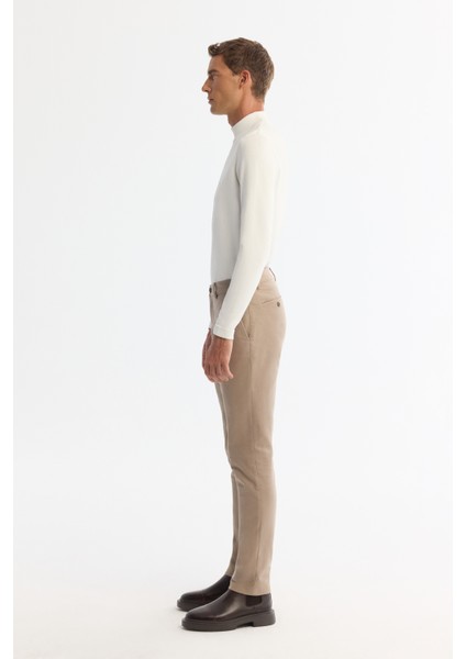 Erkek Bej Klasik Bel Slim Fit Elastan Chino Pantolon A42y3021 fiyatları