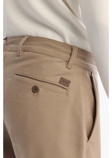 Erkek Bej Klasik Bel Slim Fit Elastan Chino Pantolon A42y3021 indirimleri