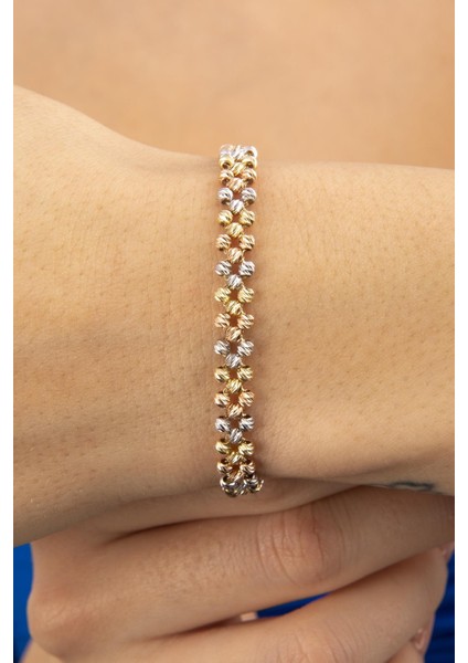 14 Ayar Altın Örme Dorika Sıralı Bileklik fırsatları