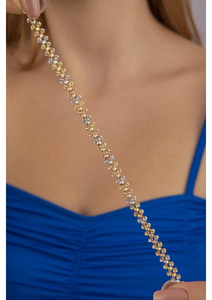 14 Ayar Altın Örme Dorika Sıralı Bileklik