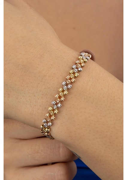 14 Ayar Altın Örme Dorika Sıralı Bileklik