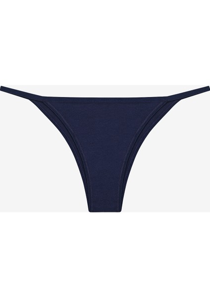 Navy Simple Floral Pamuklu 3lü Çok Renkli Brazilian Külot