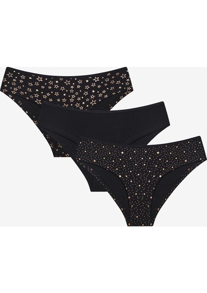 Shinny Stars 3lü Çok Renkli Hister Külot