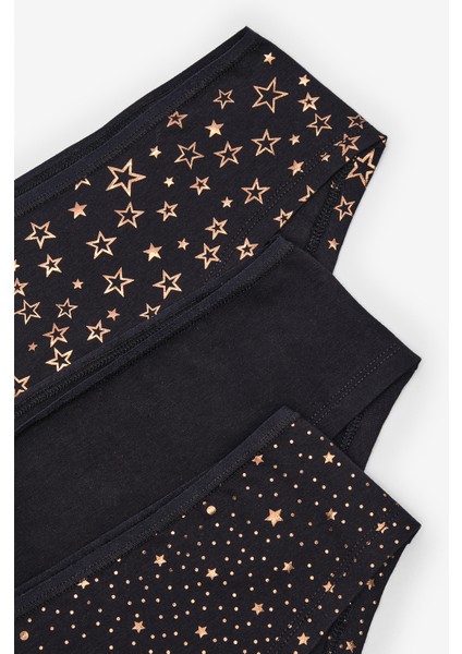 Shinny Stars 3lü Çok Renkli Hister Külot