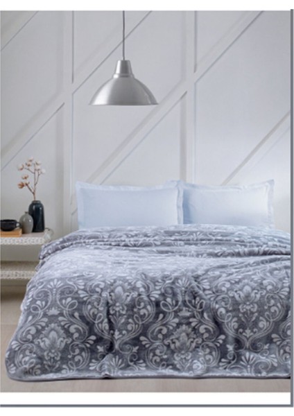 Modern antik antrasit yatak başlığı seti, pamuklu, solmaya dayanıklı ve gri renkli