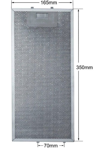 00435204 Davlumbaz Filtresi 350X165MM Yedek Parça F2