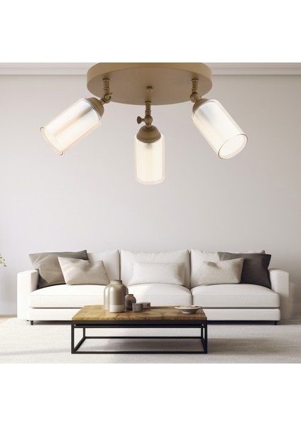 Julia 3'lü Eskitme Plafonyer Modern Oturma Odası, Koridor Salon Avize